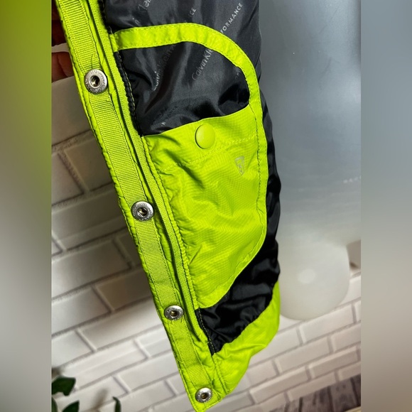 CALVIN KLEIN Performance women Lime Green Puffer Vest/size S - Picture 6 of 12